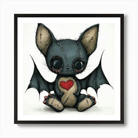 Teddy Bear Bat 3 Art Print