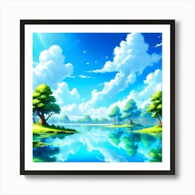 Beautiful Lake Art Print