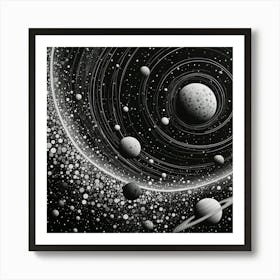 Black and White Abstract Art 97 Art Print