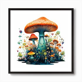 Mushroom Garden 11 Art Print