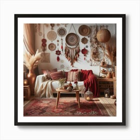 Bohemian Living Room 2 Art Print