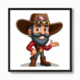 San Francisco 49ers Cowboy Art Print