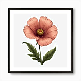 Pink Cosmos Art Print