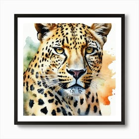 Leopard Watercolor Art Print