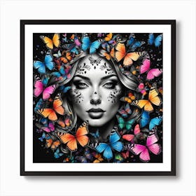 Butterfly Girl 49 Art Print