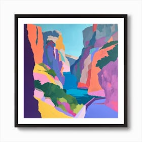 Colourful Abstract Calanques National Park France 2 Art Print