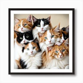 Group Of Cats 1 Art Print