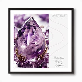 Amethyst Crystal 1 Art Print