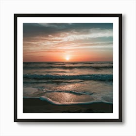 Sunset On The Beach 3 Art Print