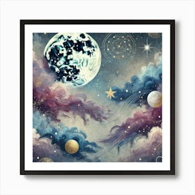 Space Painting Art Print