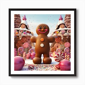 Gingerbread Man Art Print