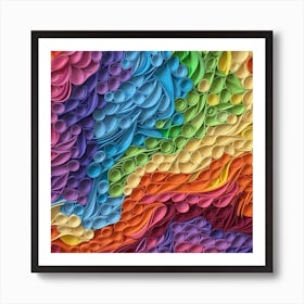 Colorful Paper Art Art Print