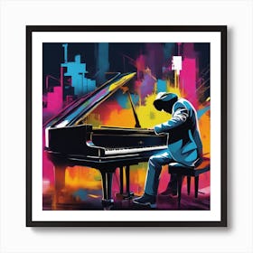 Jazz Pianist Art Print