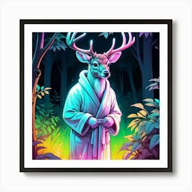 Deer In The Forest 48 Art Print