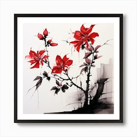 Chinese Lilies Art Print