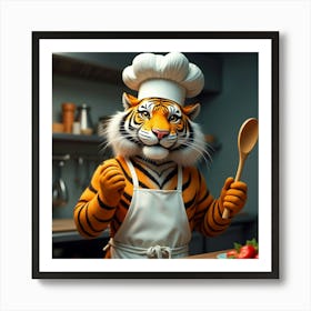 Flux Dev A Majestic Tiger Its Vibrant Orange And Black Stripes 3 Art Print