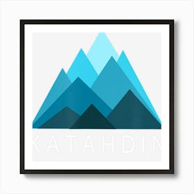 Mount Katahdin Maine Mountain Hiking Art Print