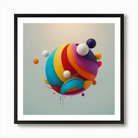 Abstract Sphere Art Print