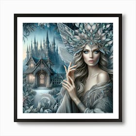 Fairy In A Cottage Art Print