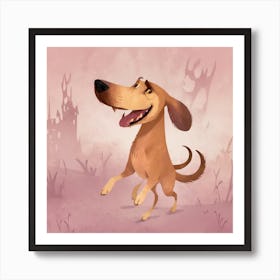 Double tailed Doggo Art Print