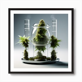 Cannabis In A Glass Jar Art Print