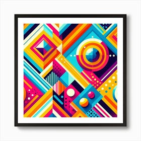 Abstract Geometric Pattern 4 Art Print