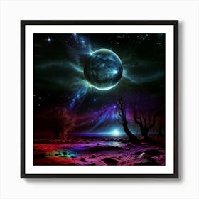 Space Landscape 1 Art Print