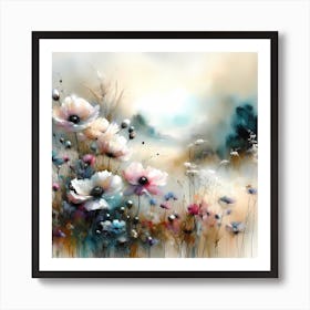 Flowers In The Meadow Art Print