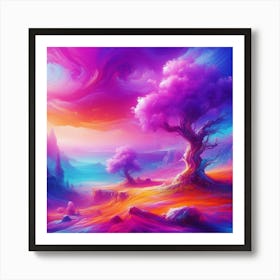 Psychedelic Landscape 9 Art Print