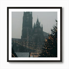 Christmas Market In Prague Art Print