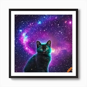 Galaxy Cat Art Print