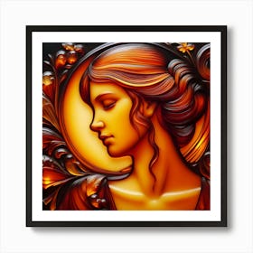 Woman's Face 4 Art Print