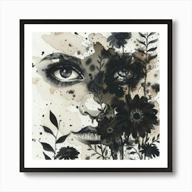 Black And White Painting 1 Art Print