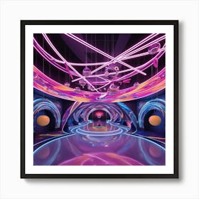 Neon Tunnel Art Print