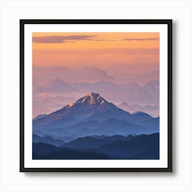 Abstract Mountain Majesty Art Print