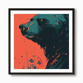 Bear Head 1 Art Print