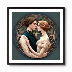 Lovers ai art Art Print