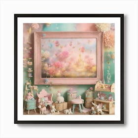 Shabby Chic Dreamy Mist Pastel Junk Journals Nurse (23) Art Print