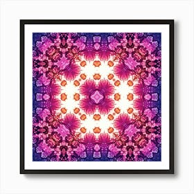 Modern Abstraction Pattern Purple And Blue Art Print