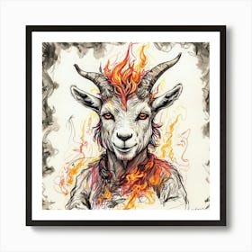 Goat Of Fire 12 Art Print