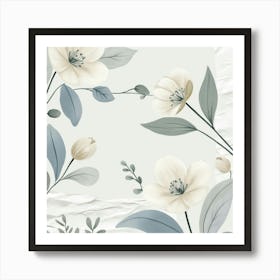 Leonardo Phoenix A Serene Illustration Of Japandiinspired Flor 1 (1) Art Print