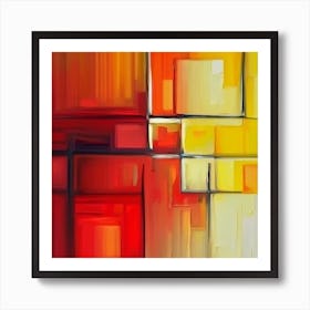 Abstract Squares Art Print