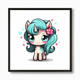 Cute Unicorn 662 Art Print