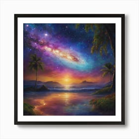 Galaxy at night Art Print