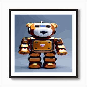 Robot Bear Art Print