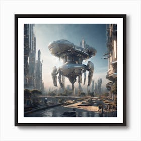 Futuristic City 331 Art Print