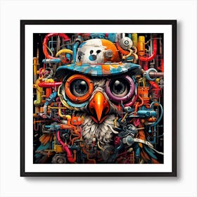 Owl commando Art Print