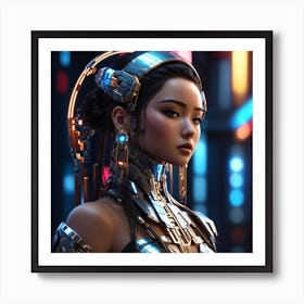 Absolute Reality V16 Photorealistic An Oriental Female Humanoi 1 Art Print