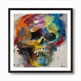 Colorful Skull 5 Art Print