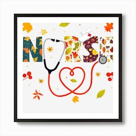 Turkey Day Nursing Thanksgiving Nurse Art Print